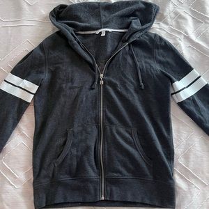 Victoria’s Secret PINK grey varsity full-zip hoodie sweatshirt